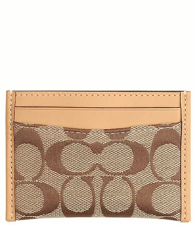 COACH Essential Signature Jacquard Card Case