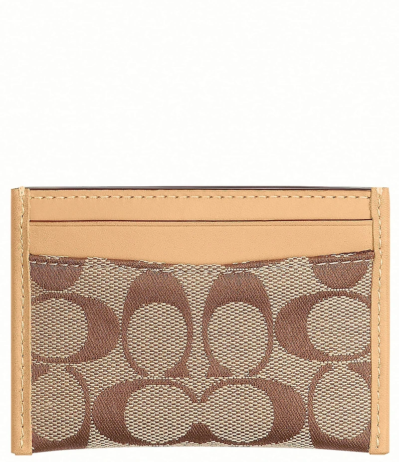 COACH Essential Signature Jacquard Card Case