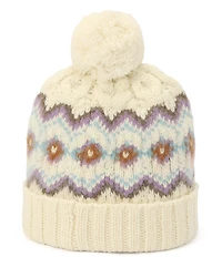 COACH Fair Isle Knit Pom Beanie