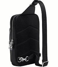 COACH Felix Canvas Cross Grain Leather Logo Sling Bag