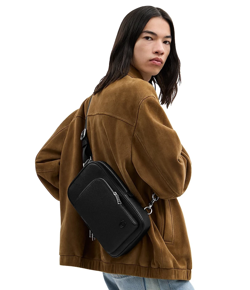 COACH Felix Cross Grain Leather Sling Pack