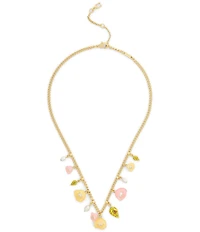 COACH Floral Statement Bib Short Pendant Necklace