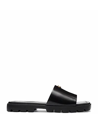 COACH Florence Leather Signature Logo Slide Sandals
