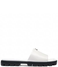 COACH Florence Leather Signature Logo Slide Sandals