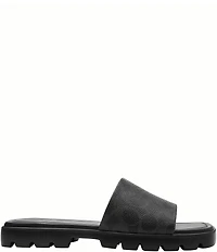 COACH Florence Signature Logo Coated Canvas Slide Sandals