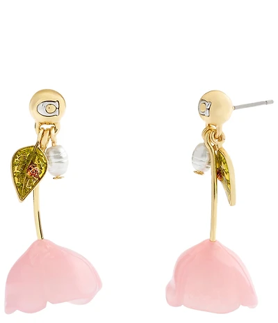 COACH Flower Drop Earrings