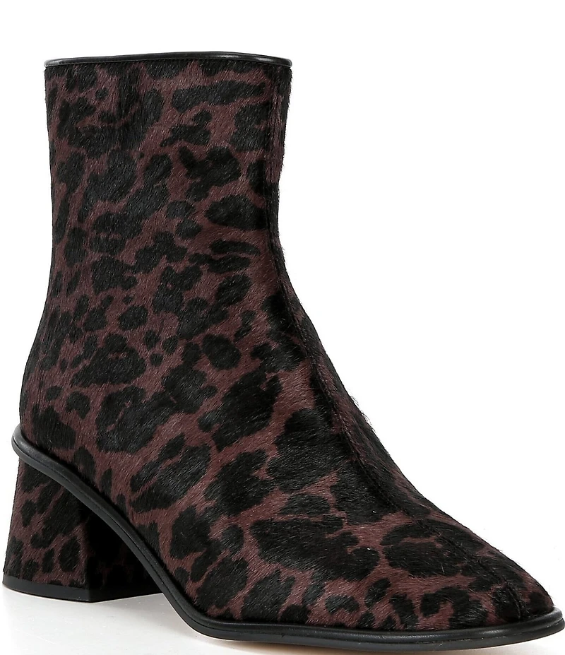 COACH Gigi Leopard Print Haircalf Booties