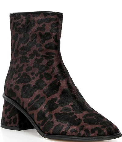 COACH Gigi Leopard Print Haircalf Booties
