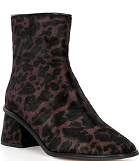 COACH Gigi Leopard Print Haircalf Booties