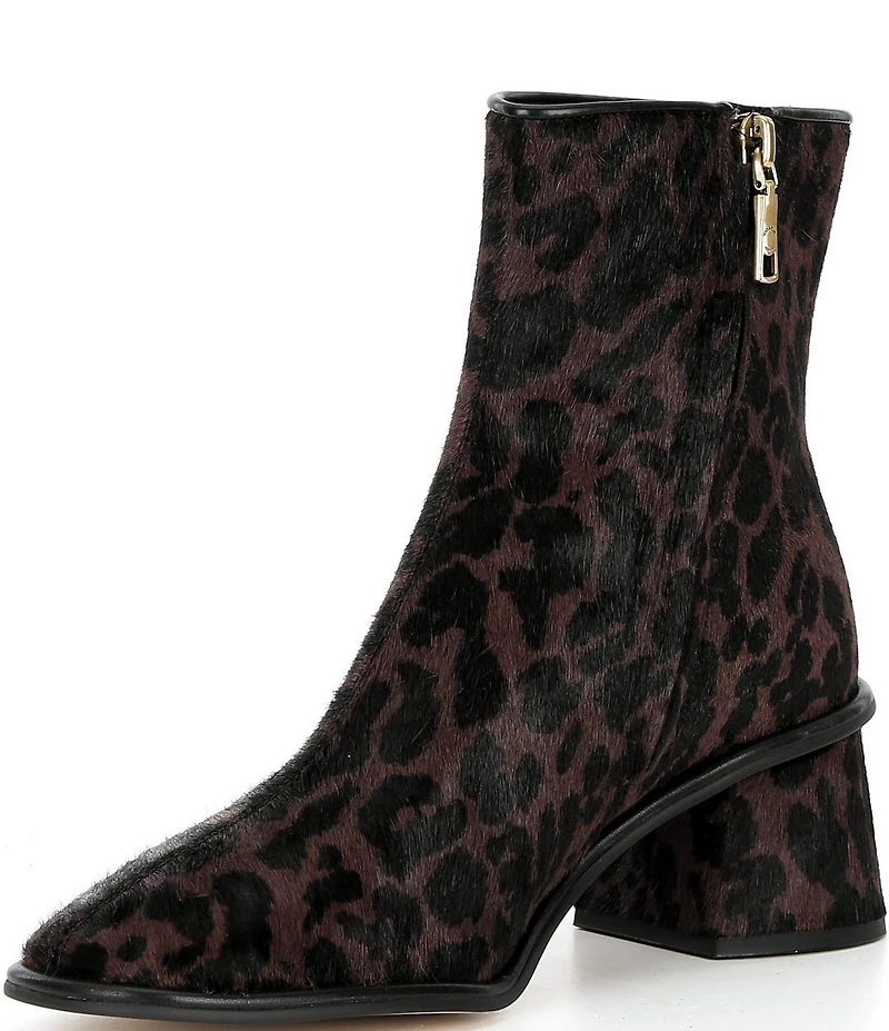 COACH Gigi Leopard Print Haircalf Booties