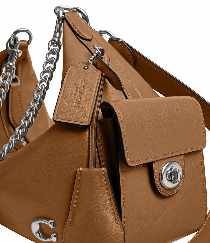 COACH Glazed Juliet 30 Pocket Chain Charm Bag