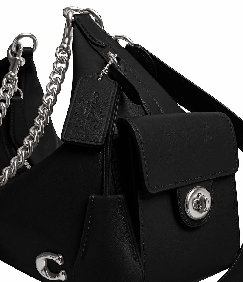 COACH Glazed Juliet 30 Pocket Chain Charm Bag