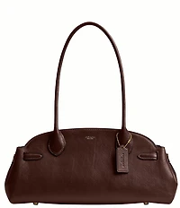 COACH Glazed Leather Empire East-West Carryall Satchel Bag 34