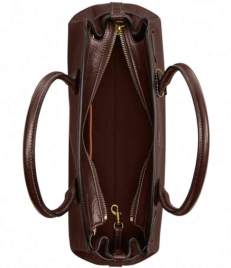 COACH Empire 34 Glazed Leather East West Carryall Bag