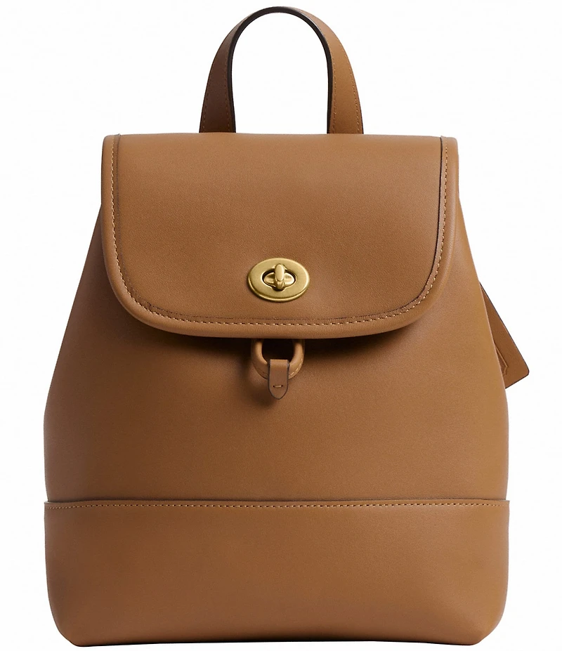 COACH Glovetanned Leather Turnlock Backpack