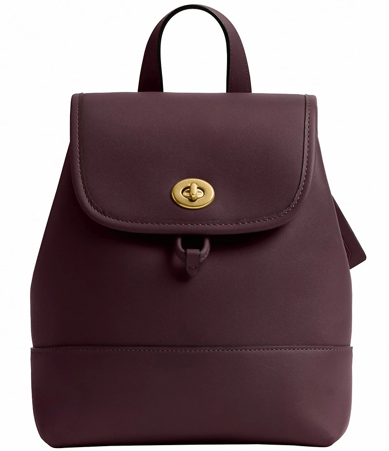 COACH Glovetanned Leather Turnlock Backpack