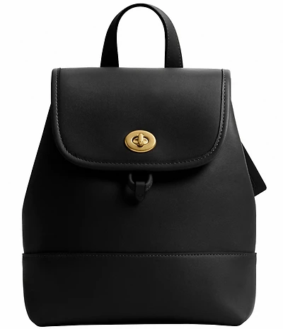 COACH Glovetanned Leather Turnlock Backpack