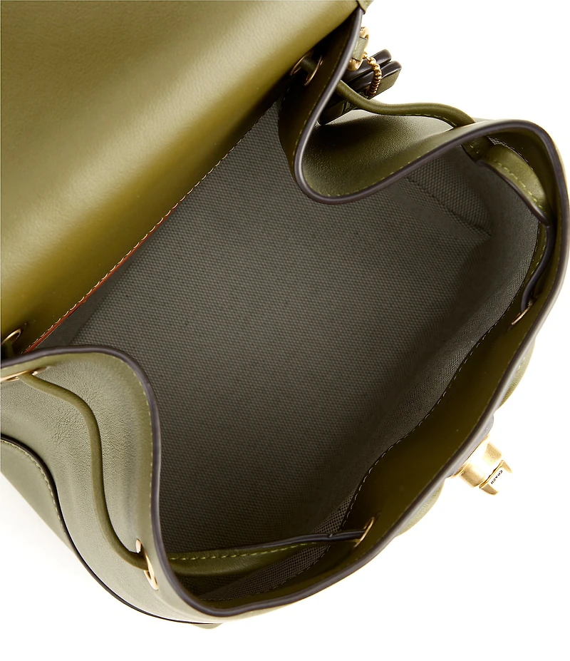 COACH Glovetanned Leather Turnlock Backpack