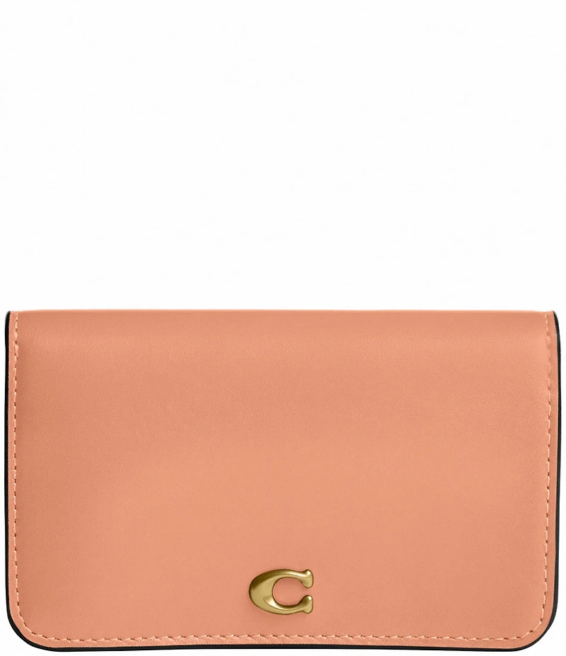 COACH Gold Hardware Essential Slim Card Case