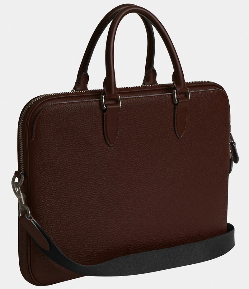 COACH Gotham Pebble Leather Slim Briefcase
