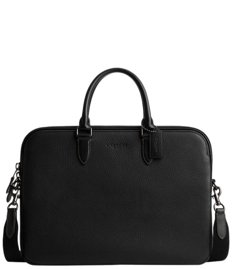 COACH Gotham Pebble Leather Slim Briefcase