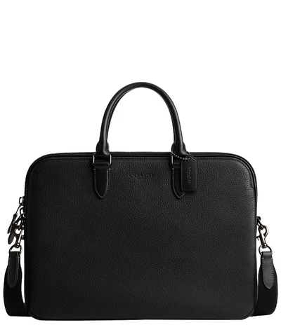 COACH Gotham Pebble Leather Slim Briefcase