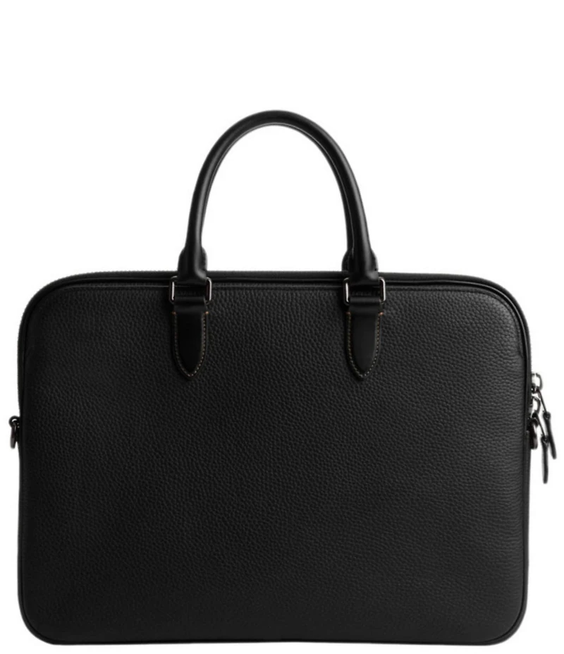 COACH Gotham Pebble Leather Slim Briefcase