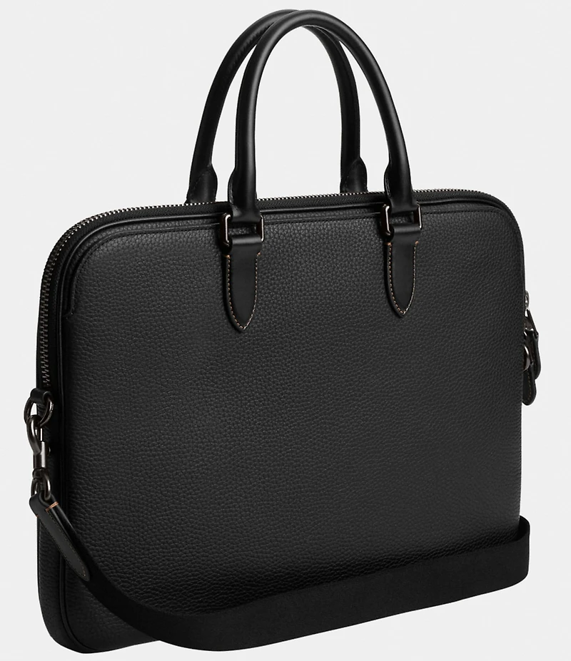 COACH Gotham Pebble Leather Slim Briefcase
