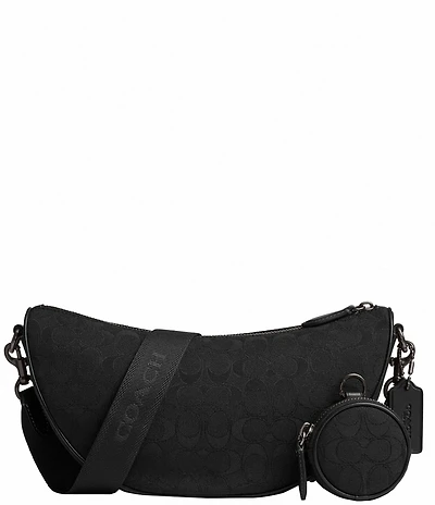 COACH Hall Soft Signature Jacquard Refined Calfskin Leather Sling Bag