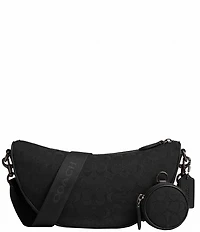 COACH Hall Soft Signature Jacquard Refined Calfskin Leather Sling Bag