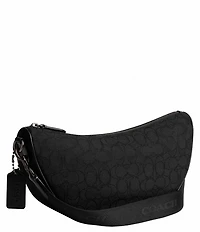 COACH Hall Soft Signature Jacquard Refined Calfskin Leather Sling Bag