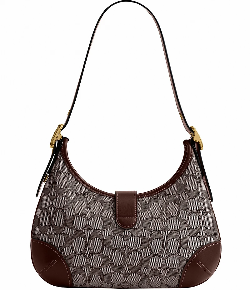 COACH Hampton Hobo Signature Jacquard Adjustable Shoulder Handle Bag