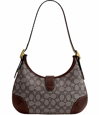 COACH Hampton Hobo Signature Jacquard Adjustable Shoulder Handle Bag