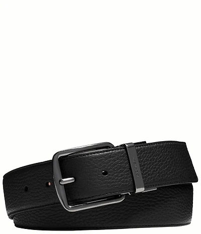 Coach Harness Buckle Reversible Pepper Leather Belt