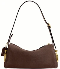 COACH Haversack 27 Suede Turnlock & Kisslock Pocket Shoulder Bag