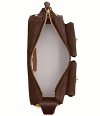 COACH Haversack 27 Suede Turnlock & Kisslock Pocket Shoulder Bag