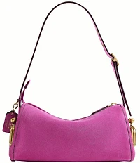 COACH Haversack 27 Suede Turnlock & Kisslock Pocket Shoulder Bag