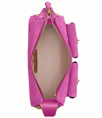 COACH Haversack 27 Suede Turnlock & Kisslock Pocket Shoulder Bag