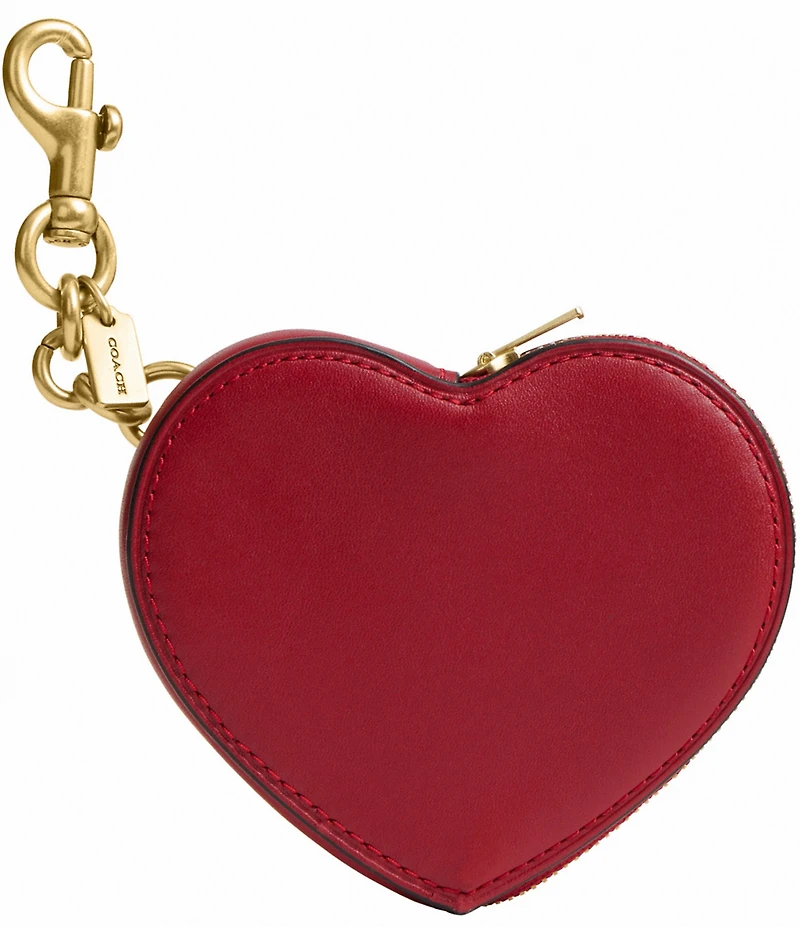 COACH Heart Coin Purse Bag Charm
