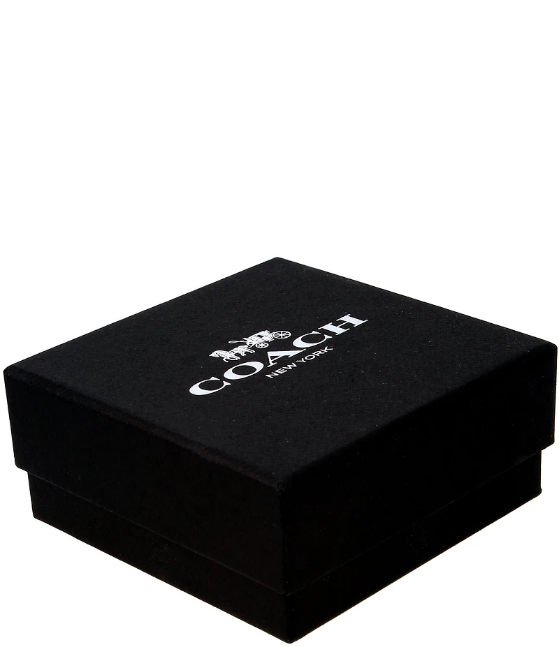 COACH Heart Rainbow Crystal Stud Earrings