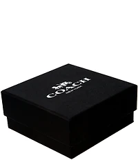 COACH Heart Rainbow Crystal Stud Earrings