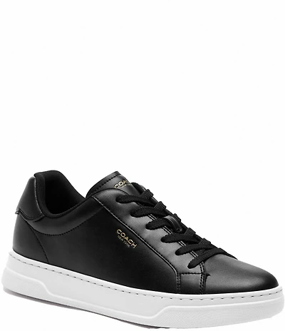 COACH High Line Leather Lace Up Sneakers