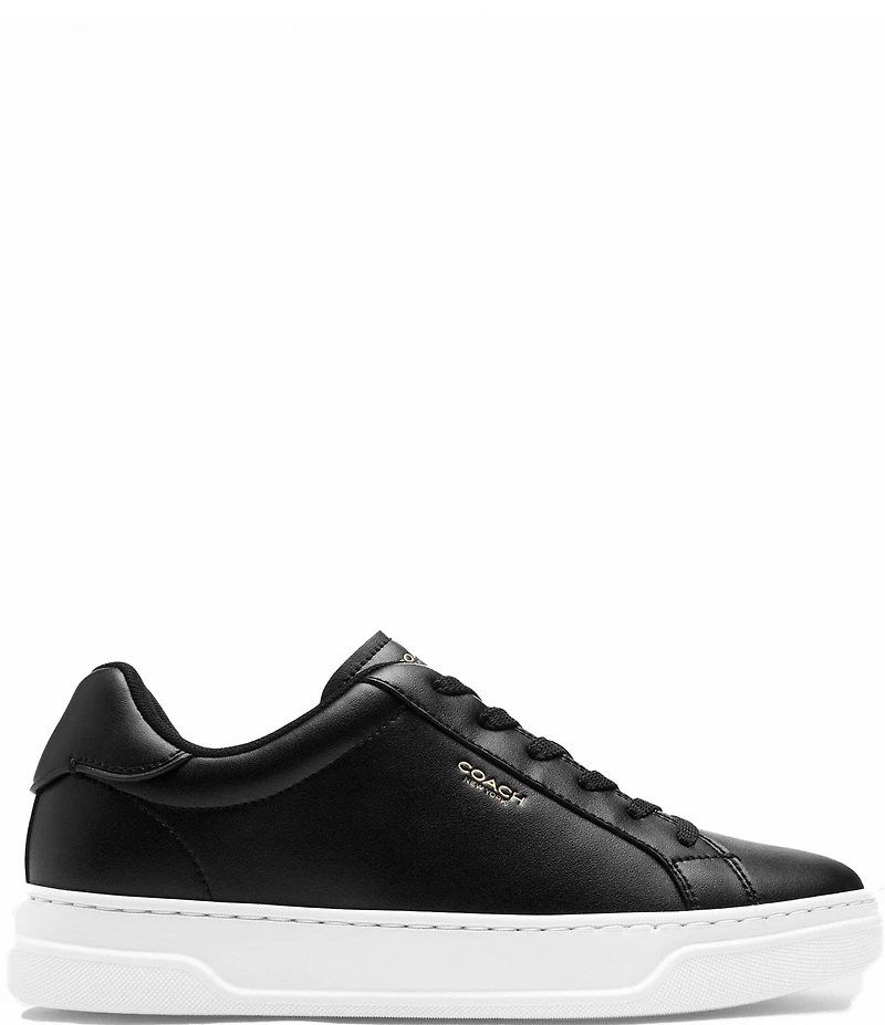 COACH Women's High Line Leather Lace Up Sneakers