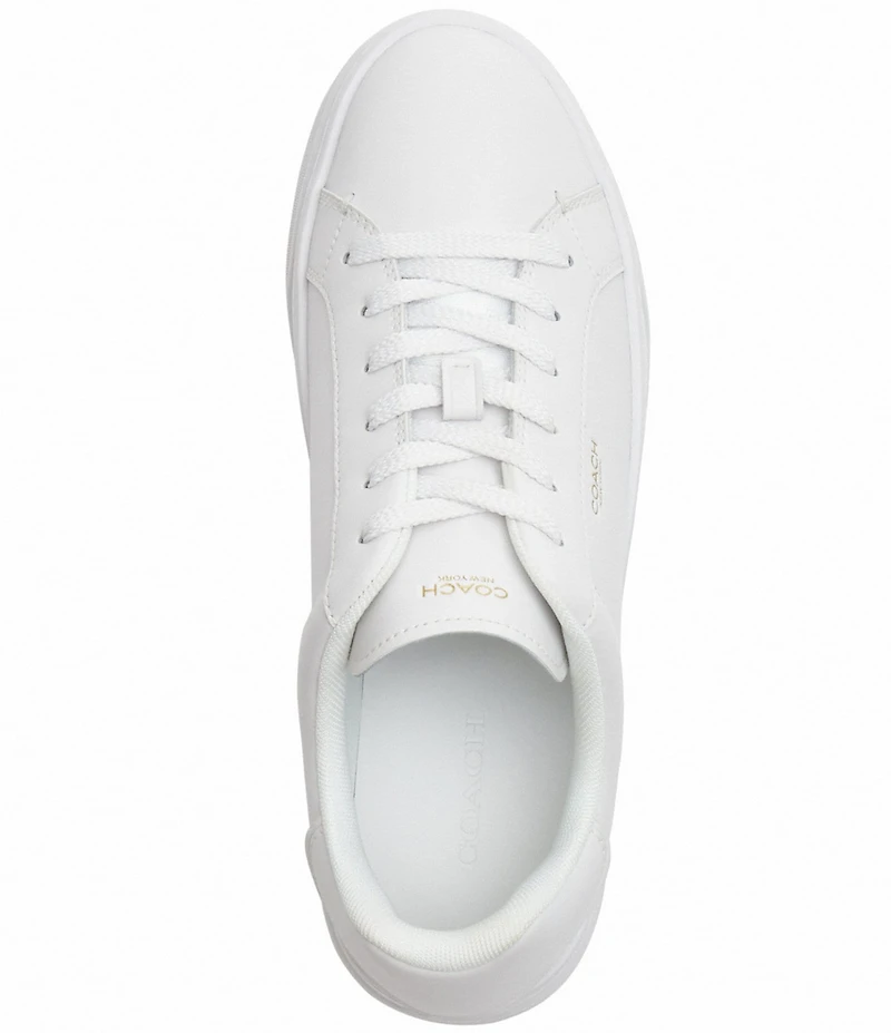 COACH Women's High Line Leather Lace Up Sneakers