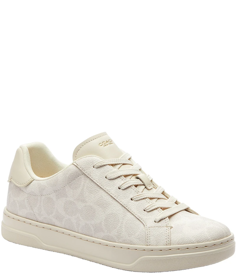 COACH Women's High Line Signature Logo Coated Canvas Sneakers