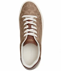 COACH Women's High Line Signature Logo Coated Canvas Sneakers