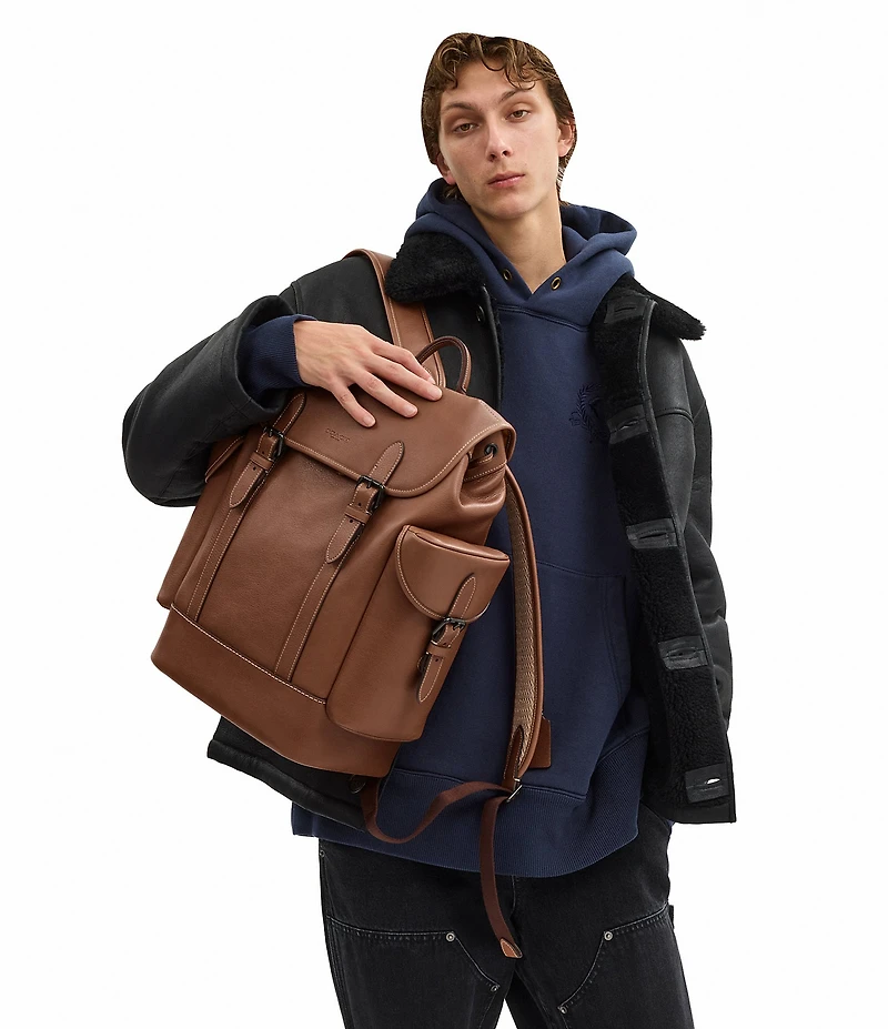 COACH Hitch Leather Backpack