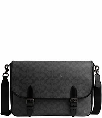 COACH Hitch Signature Coated Canvas Messenger Bag