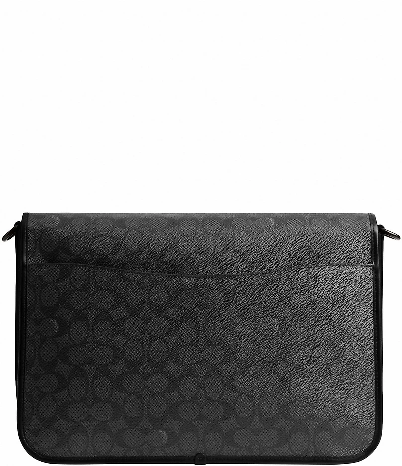 COACH Hitch Signature Coated Canvas Messenger Bag