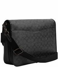 COACH Hitch Signature Coated Canvas Messenger Bag